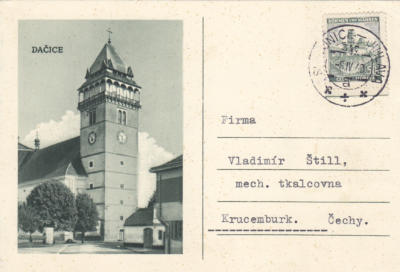 8.4.1940 vlaková pošta 517 trať Slavonice Jihlava